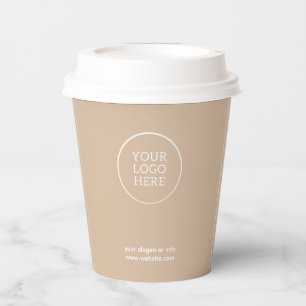 Gobelets En Papier Logo rond moderne Entreprise Entreprise Entreprise