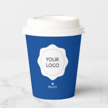 Logo simple d'entreprise en bleu cobalt personnali