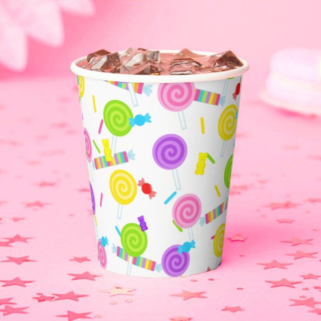 Gobelets En Papier Lollipops et Candy Sweet Traitements tasses en pap (Créateur téléchargé)