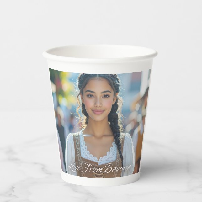 GOBELETS EN PAPIER LOVE FROM BAVARIA (Recto)