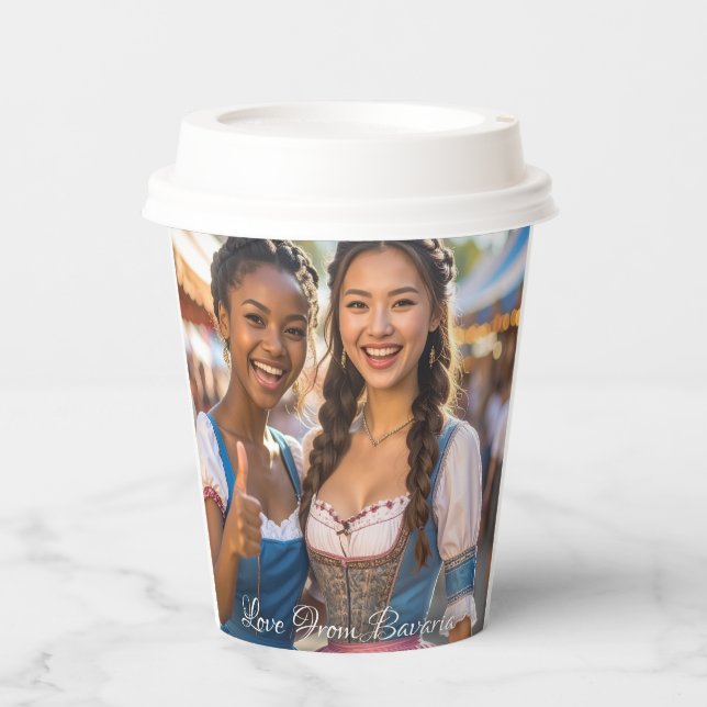 Gobelets En Papier Love From Bavaria (Recto)