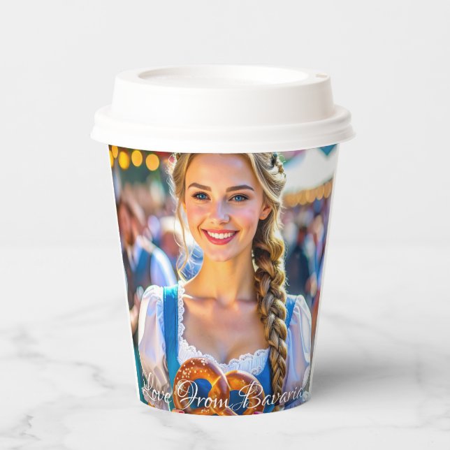 GOBELETS EN PAPIER LOVE FROM BAVARIA (Recto)