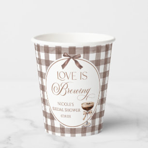 Gobelets En Papier Love Is Brewing Expresso Martini Noeud Papillon En