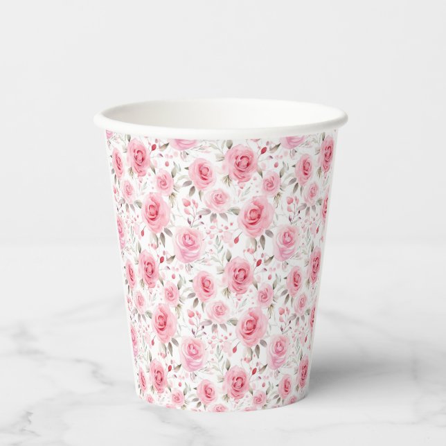Gobelets En Papier Love Shack Coquette Baby shower tasses de papier (Recto)
