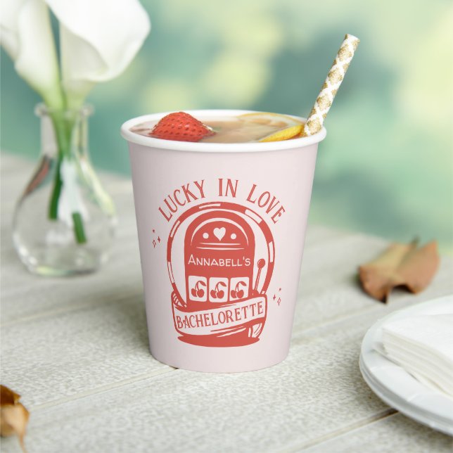 Gobelets En Papier Lucky in Love Casino Main Draas Vegas Bachelorette (Insitu)