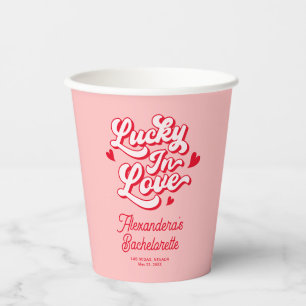 Gobelets En Papier Lucky In Love Vegas Bachelorette Coupes papier