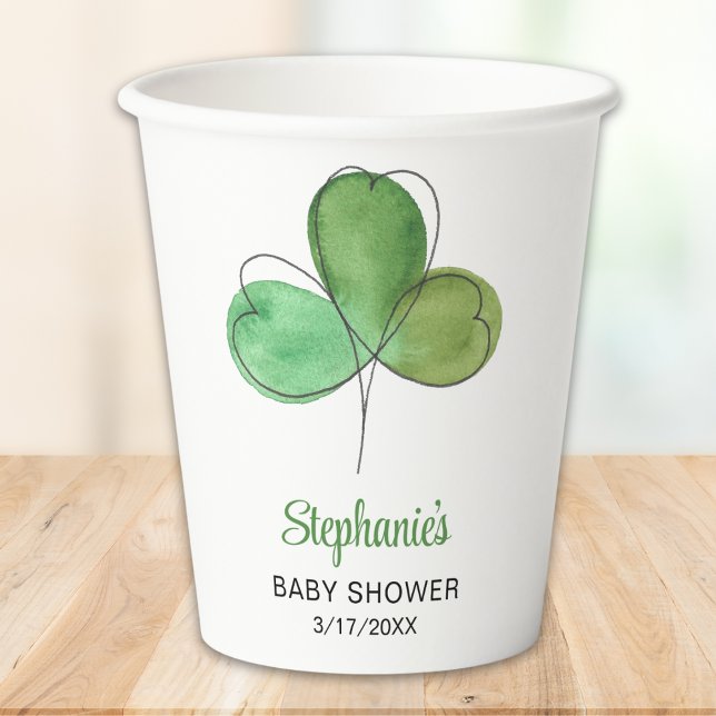 Gobelets En Papier Lucky Little Shamrock Baby shower (Créateur téléchargé)