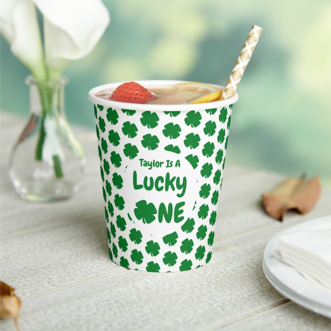 Gobelets En Papier Lucky One St Patrick's Day 1er anniversaire (Insitu)