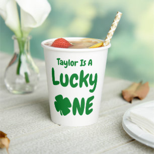 Gobelets En Papier Lucky One St Patrick's Day 1er anniversaire