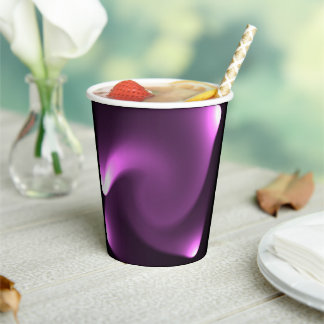 Gobelets En Papier Lumières Twirling Violet