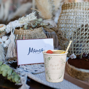 Gobelets En Papier Lune Baby shower Hippie Boho
