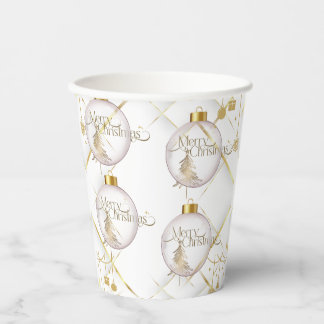 Gobelets En Papier Luxury Gold Merry Christmas