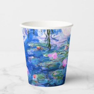Gobelets En Papier Lys d'eau rose Monet 