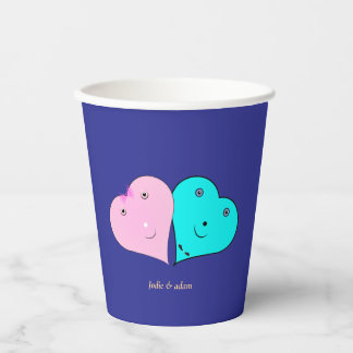 Gobelets En Papier m. & mme Ballotin de coeurs