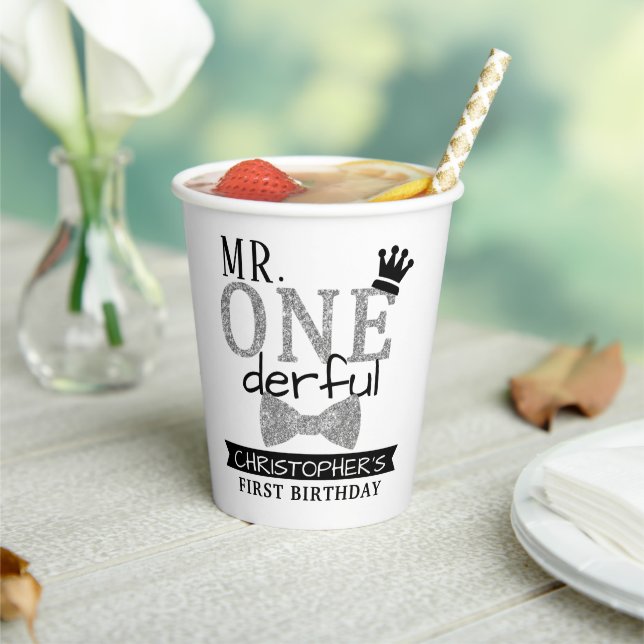 Gobelets En Papier M. ONEderful 1er anniversaire (Insitu)