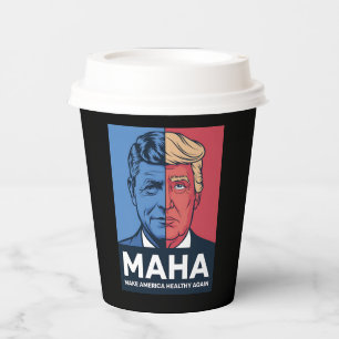 Gobelets En Papier MAHA Rendre l'Amérique saine à nouveau Trump 2024