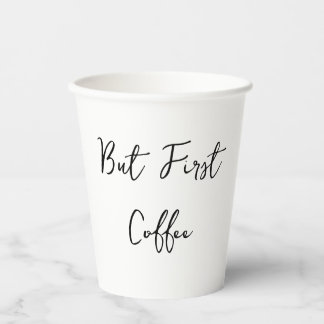 Gobelets En Papier Mais Première Citation De Café Simple