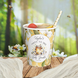 Gobelets En Papier Mama to Bee Flowers and Bees Honey Baby Sprinkle