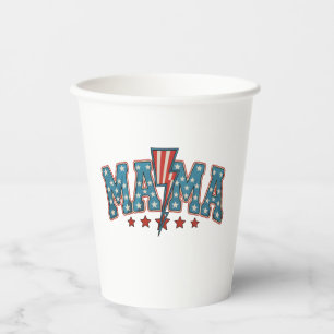 Gobelets En Papier Maman 4 juillet Foudre Maman Patriotique