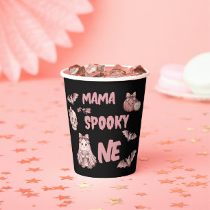 Gobelets En Papier Maman de la créature effrayante pour une fête Pink