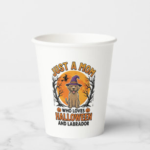 Gobelets En Papier Maman Labrador Halloween Design de Chien Vintage_1