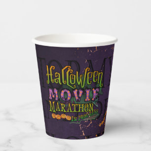 Gobelets En Papier Marathon de cinéma d'Halloween en cours Marque