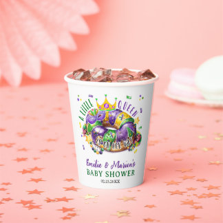 Gobelets En Papier Mardi Gras A little Queen in on the way