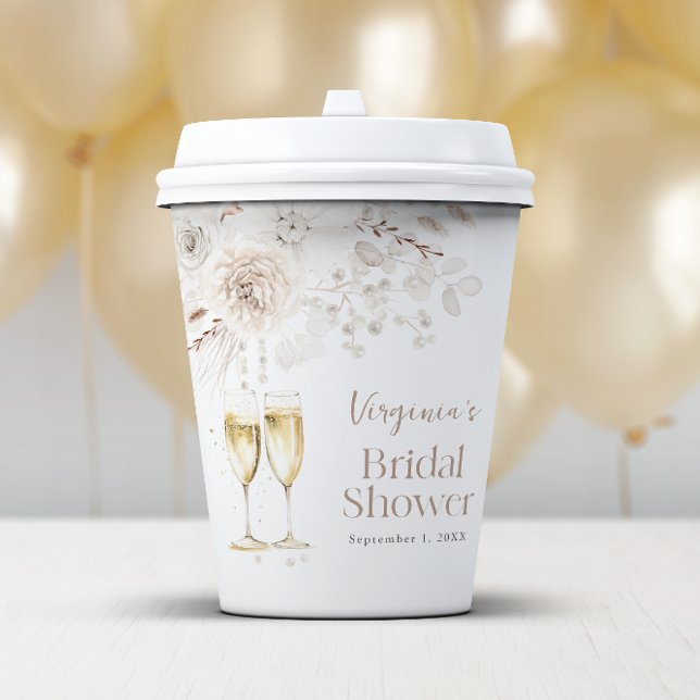 Gobelets En Papier Mariage au Prosecco (Prosecco Bridal Paper Cups
)