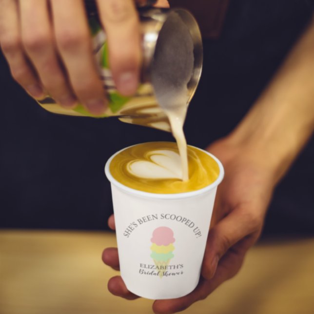 Gobelets En Papier Mariage avec Crème Glacée en Forme de Cuillérée (Créateur téléchargé)