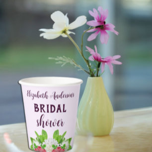 Gobelets En Papier Mariage de Dahlia de Jardin