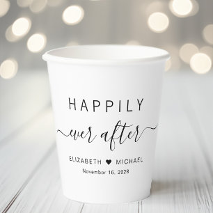 Gobelets En Papier Mariage heureux pour toujours