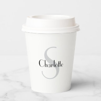 Gobelets En Papier Mariage Monogram Love You Paper Cup