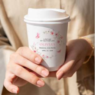 Gobelets En Papier Mariage papillons pour toute une vie