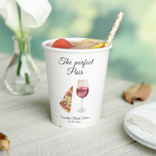 Gobelets En Papier Mariage Parfait Watercolor Shower de Mariée