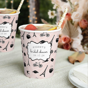 Gobelets En Papier Mariage Romantique à Paris Enterrement de Vie de J