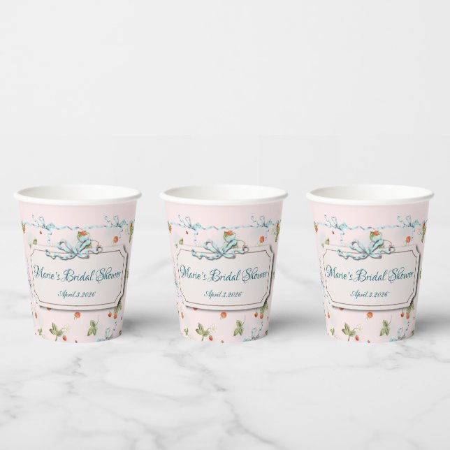 Gobelets En Papier Marie Antoinette Petite fraise 8 oz Coupe papier (Multi)