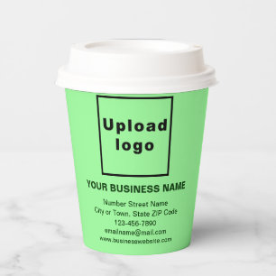 Gobelets En Papier Marque commerciale sur la coupe de papier vert cla