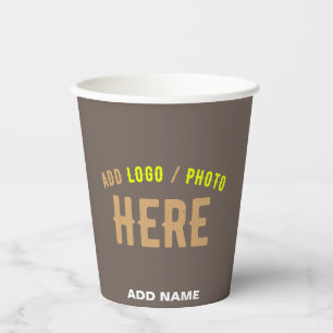 GOBELETS EN PAPIER MARQUE VÉRIFIÉE DE CAFÉ MODERNE ET PERSONNALISABLE