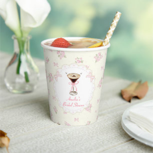 Gobelets en papier Martini Coquette Bow pour Baby 