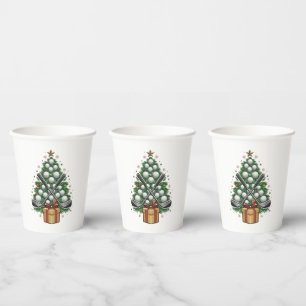 Gobelets En Papier Matériel de golf Christmas Tree Golf