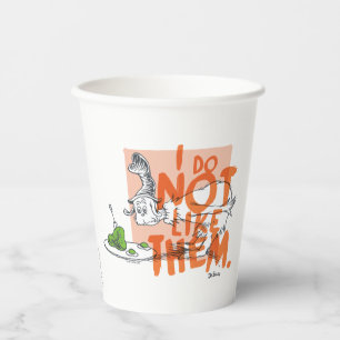 Gobelets En Papier Mec-Seuss Guy-Am-I "Je ne les aime pas"