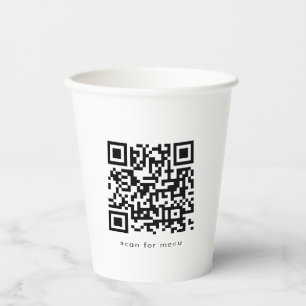 Gobelets En Papier Menu du site Web de code QR professionnel personna