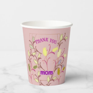 GOBELETS EN PAPIER MERCI MAMAN TASSE EN PAPIER POUR UNE FÊTE DE CELEB