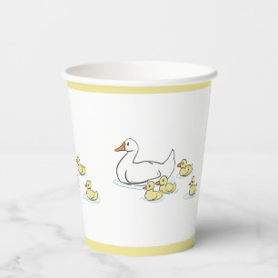 Gobelets En Papier Mère Canard et canettes Baby shower Coupe en papie