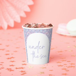 Gobelets En Papier Mermaid 1er Anniversaire Sous Le Sea Party