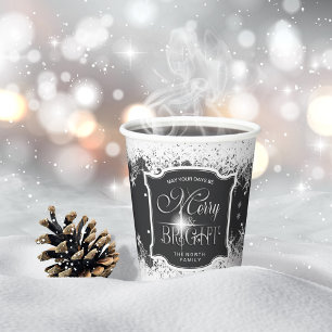 Gobelets En Papier Merry & Bright Snowfall Christmas ID591