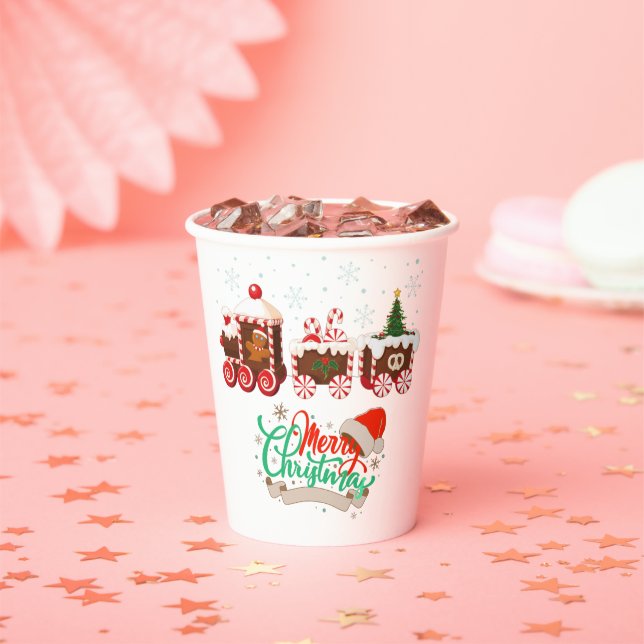 Gobelets En Papier Merry Christmas Candy Train Coffee Mug (Insitu)