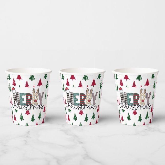 Gobelets En Papier MERRY Christmas Paper Cup (Multi)