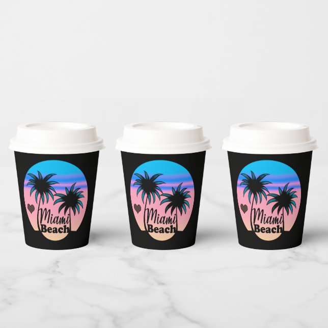Gobelets En Papier Miami Beach (Multi)