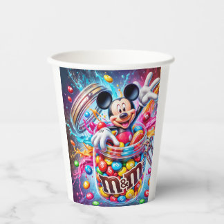 Gobelets En Papier Mickey and Minnie Festive Celebration Colorful Pap